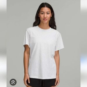 Lululemon All Yours Cotton T-Shirt Heathered Core Ultra Light Grey 0